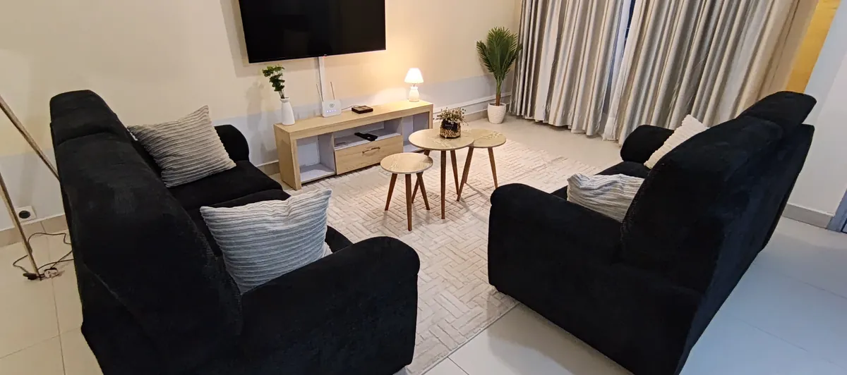 Air-conditioned living room at La Villa M